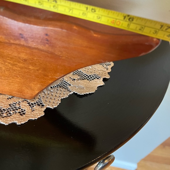 Vintage Handmade Wooden Pitcher With Flowers - Picture 5 of 5